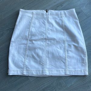 White Denim Skirt
